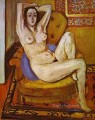 Desnudo sobre un cojín azul 1924 Fauvista